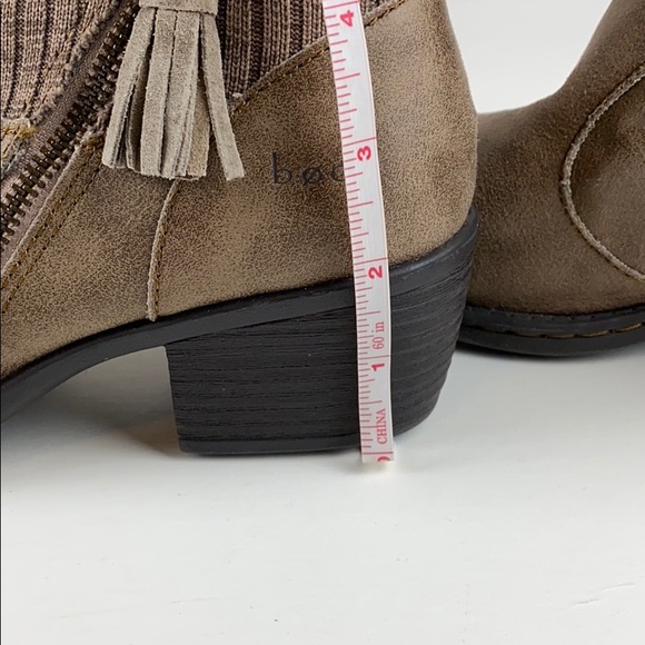 👢BOC Born fringed zipper stacked heel booties 7.5 - Picture 6 of 6